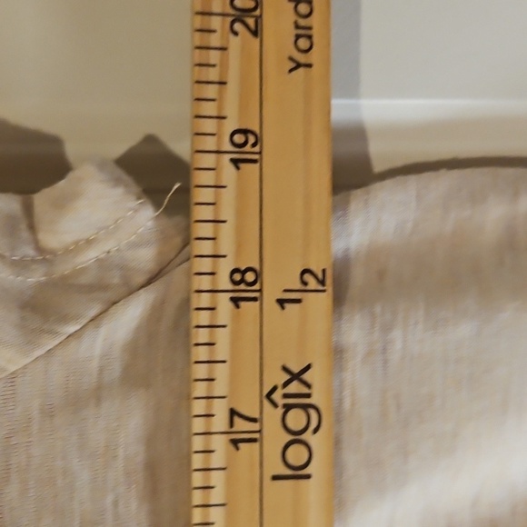 Rewind Cream Medium Lace Oatmeal Hi-Low Blouse Elegant Romantic Classic S/S - Picture 8 of 10